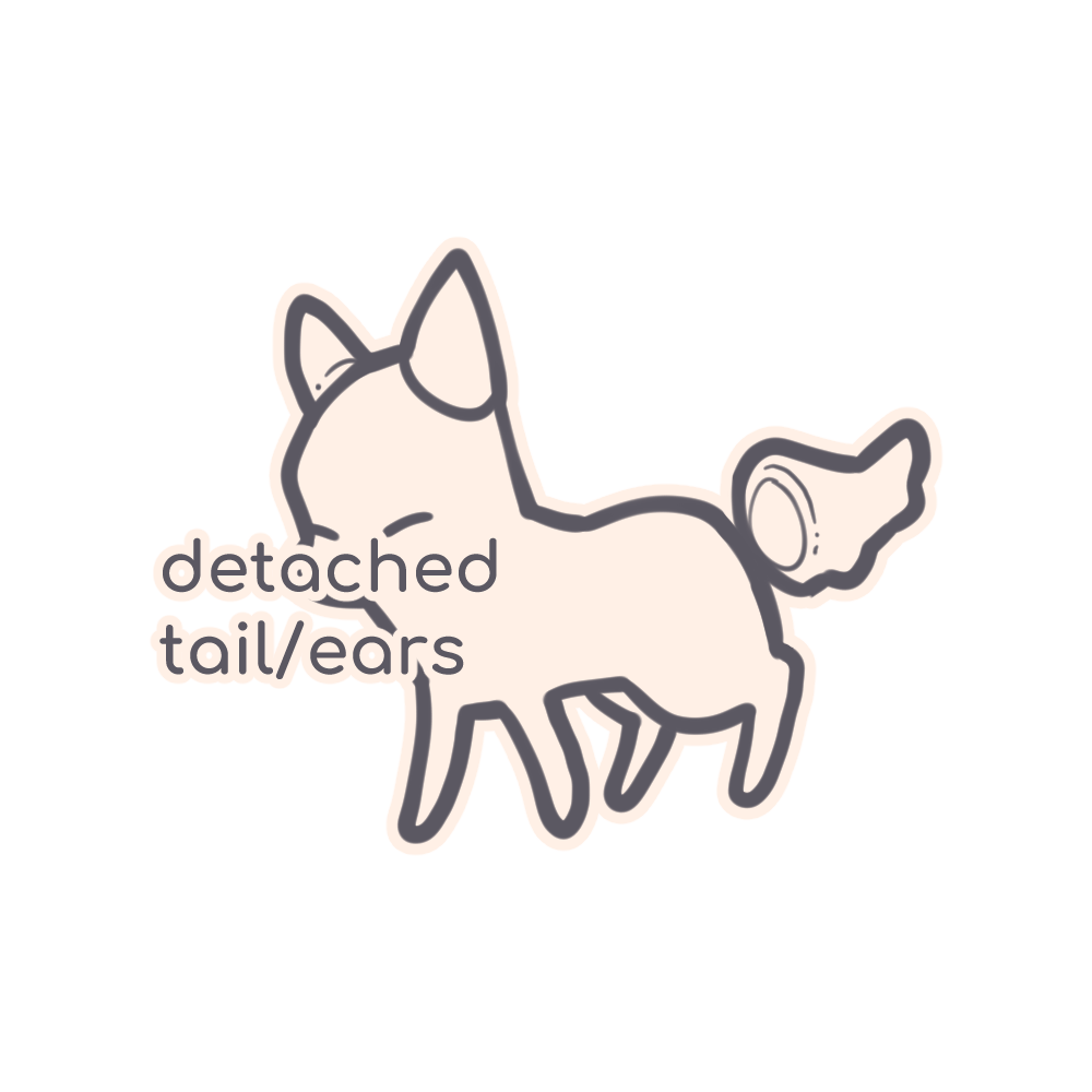 DETACHED TAIL/EARS (MUTATION)