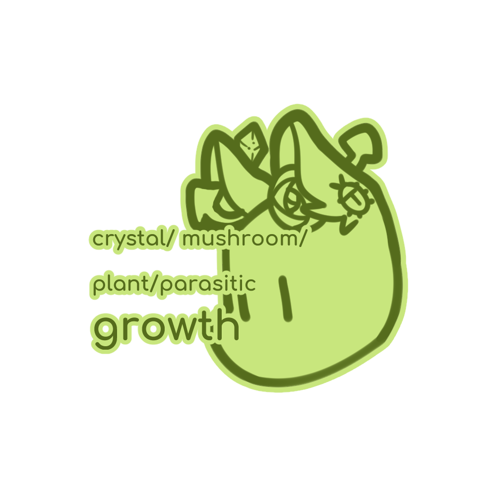 CRYSTAL/MUSHROOM/PLANT/PARASITIC GROWTH (EAR DECO)