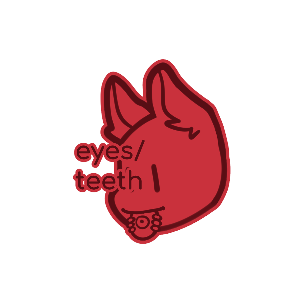 EYES/TEETH (TONGUE DECO)