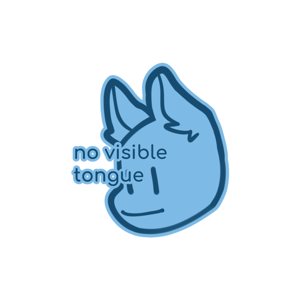 NO VISIBLE TONGUE (TONGUE TYPE)